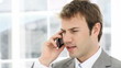 handsome caucasian business man on phone