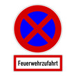 schild feuerwehrzufahrt halteverbot II