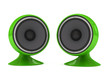 Speaker over white background