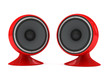 Speaker over white background