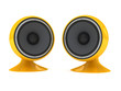 Speaker over white background