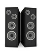 Speaker over white background