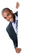 Photo: homme pancarte panneau blanc homme pancarte panneau blanc
