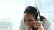 Vidéo : charming african woman wearing headset charming african woman wearing headset