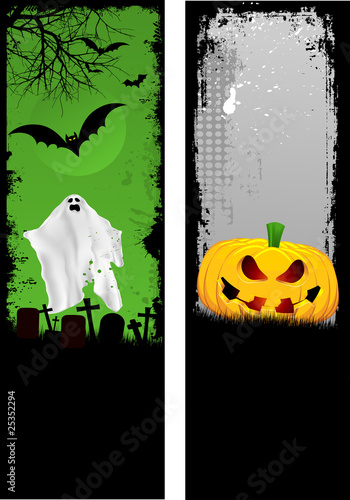 Grunge Halloween banners