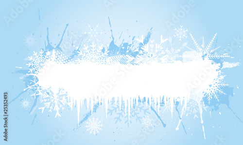 Grunge snowflake background
