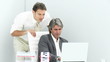 young businessman assisting his manager