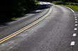 scenic country road curves through Shenandoah  National Park.