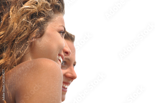 Jeunes filles souriantes Jeunes filles souriantes