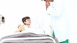 sick boy attending a check-up