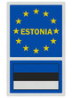 EU signs series - Estonia (in English language), photo realistic