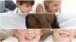 collage of little children having fun