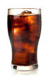 Glass of cola with ice