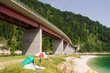 Camping Campingplatz Wildnis wild Brücke Zelt Strandmuschel