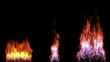 Three flames