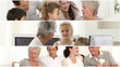 montage showing different generations in a family