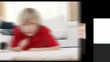 montage showing children with their parents