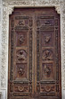 Carved Wooden Door Basilica Santa Croce Cathedral Florence Italy Carved Wooden Door Basilica Santa Croce Cathedral Florence Italy
