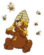Bär, Honig, Bienen, Bienennest, Bienenkönigin