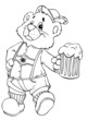 Vector: Oktobärfest, Bär, Oktoberfest, Lederhose, Bier Oktobärfest, Bär, Oktoberfest, Lederhose, Bier