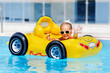 cute toddler girl have a fun in pool outdoor cute toddler girl have a fun in pool outdoor