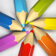 Colourful pencils isolated on white background Colourful pencils isolated on white background