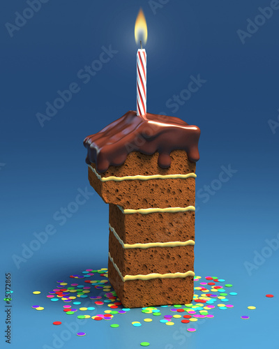 Birthday Cake 47. irthday cake with candle