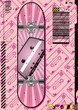 Skateboard design on a tape cassette background. Skateboard design on a tape cassette background.