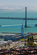 Aerial view of Port of San Francisco and San Francisco Bay