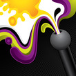 Designed abstract banner with liquid shapes.