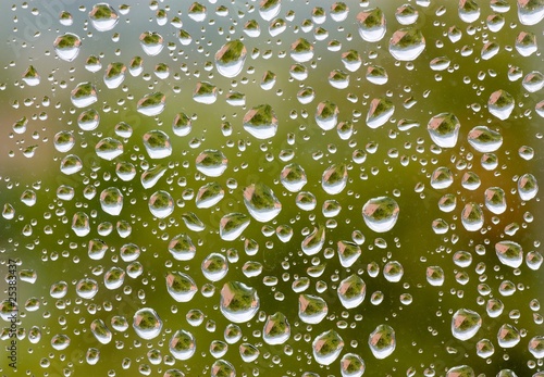 Photo: Waterdrops on window. Waterdrops on window.