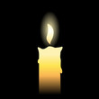 Vector: Vector candle on black background Vector candle on black background