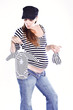 femme enceinte pull marin
