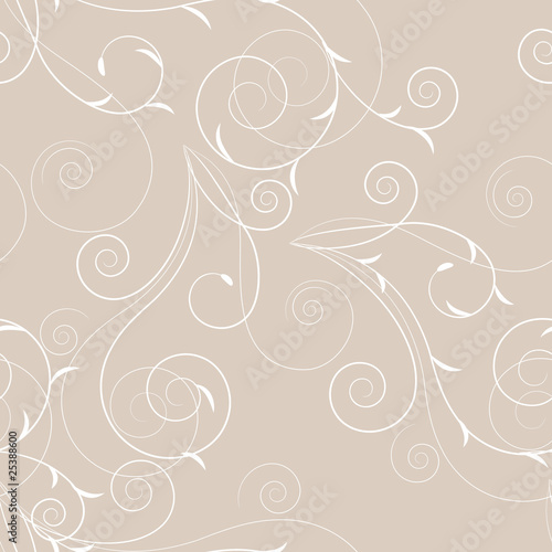 Vector: Seamless floral swirl pattern Seamless floral swirl pattern