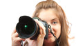 Young girl with camera Young girl with camera