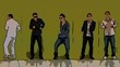 Groupe danseurs cartoon animation
