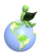 3d puppet, reading the book