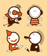 Set of funny people icons