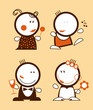 Set of funny people icons
