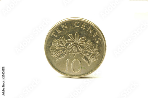 Singapore+10+cent+coin