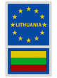 EU signs series - Lithuania (in English lang), photo realistic