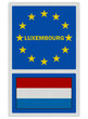 EU signs series - Luxembourg, photo realistic, isolated on white