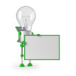light bulb robot - sign