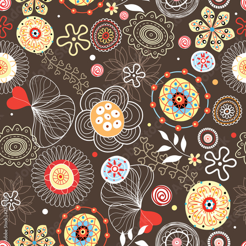 Vector: Flower abstract texture Flower abstract texture