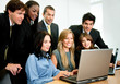 Business group with laptop