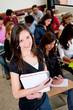 Female student smiling