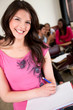 Female student smiling