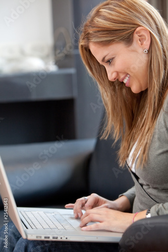 Woman with a laptop Woman with a laptop