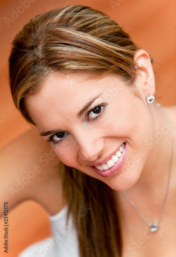 Beautiful woman smiling Beautiful woman smiling