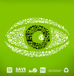 eye made from little ecology icons eye made from little ecology icons